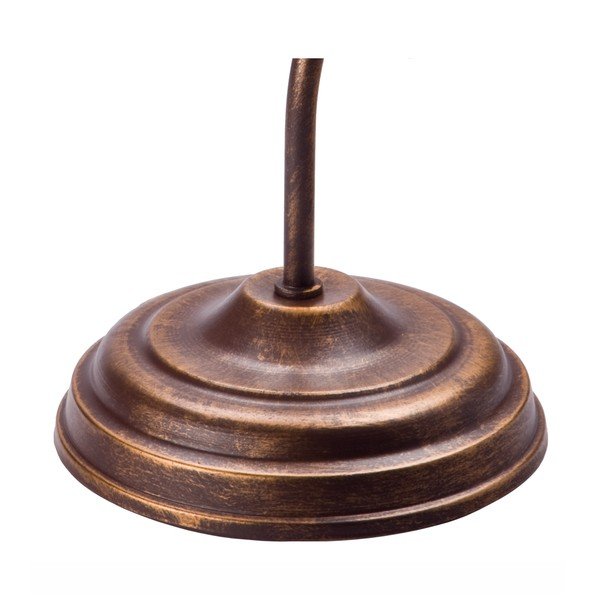 Balta/brūna galda lampa ar stikla abažūru (augstums 39 cm) Retro Ii – LAMKUR-image-4