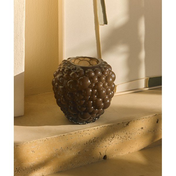 Brūna stikla vāze (augstums 30 cm) Mure – Kave Home-image-2
