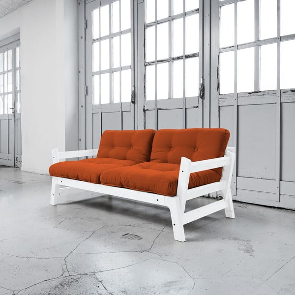 Dīvāns gulta Karup Step White/Orange
