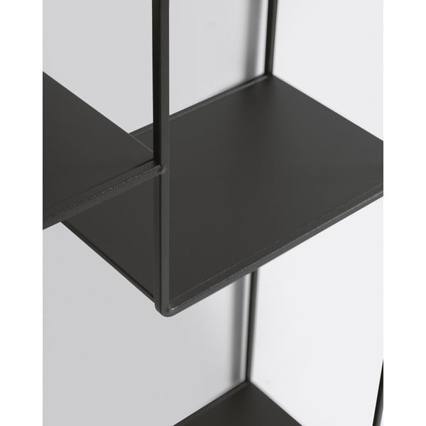 Melns sienas metāla grāmatplaukts Kave Home Neth, 80 x 80 cm-image-2