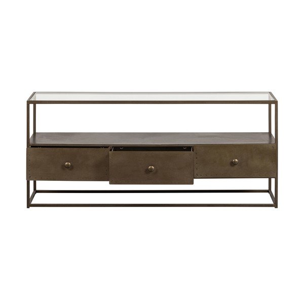 Zelta krāsas metāla TV galdiņš 115x50 cm Depart – BePureHome-image-3