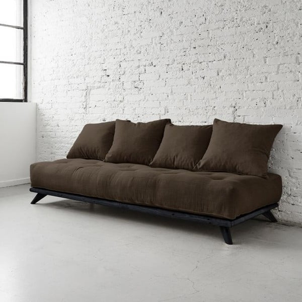 Dīvāns Senza Black/Choco Brown