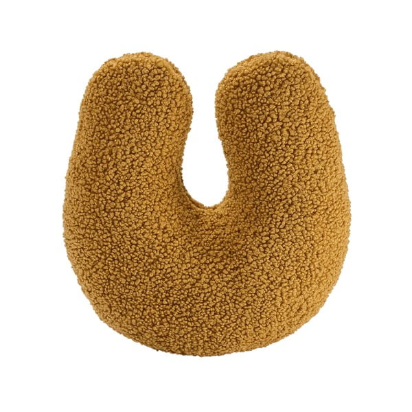 Brūns bērnu dīvāna spilvens no buklē auduma U – Wigiwama