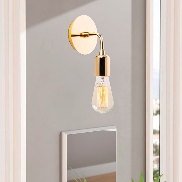Zelta krāsas sienas lampa Harput – Opviq lights-image-1
