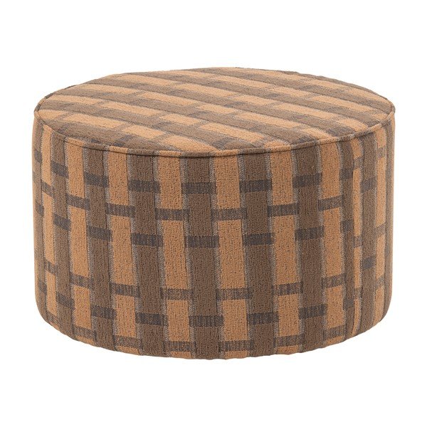 Rozā/brūns pufs no šenila auduma Sarli – WOOOD