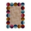 Bēšs ar rokām darināts vilnas paklājs 120x170 cm Mia Textured Scallop – Flair Rugs