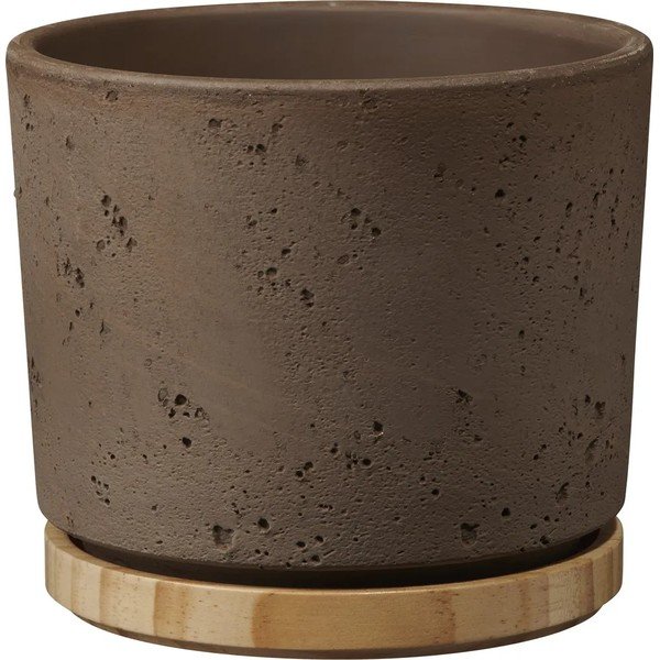 Tumši pelēks keramikas puķu pods Big Pots, ø 16 cm
