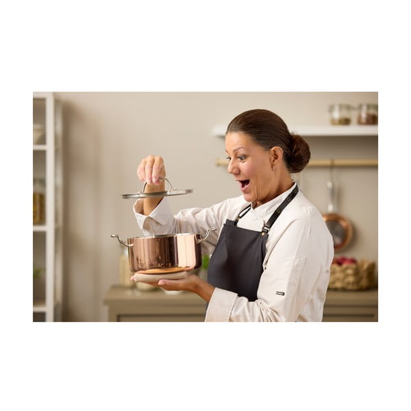 Nerūsējošā tērauda/vara katls ar vāku piemērots indukcijas plītij 3 l – Blomsterbergs-image-3