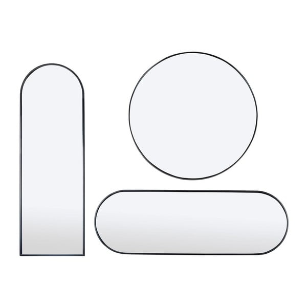 Melns sienas spogulis Bonami Essentials Layla, ø 80 cm-image-3