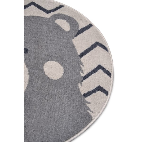 Pelēks bērnu paklājs ø 140 cm Bear – Hanse Home-image-1