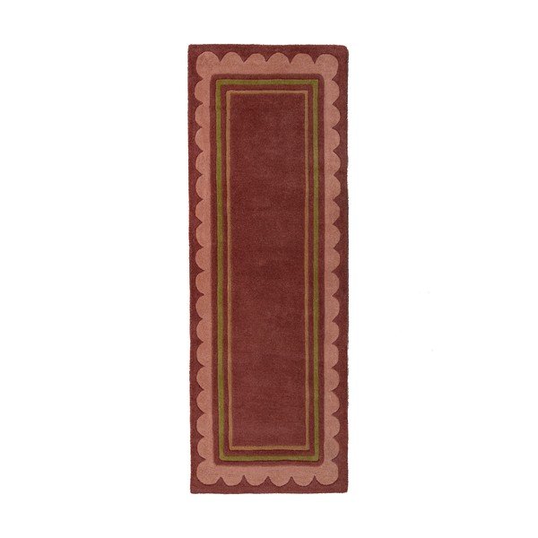 Bordo ar rokām darināts vilnas celiņa paklājs 80x230 cm Lois – Flair Rugs