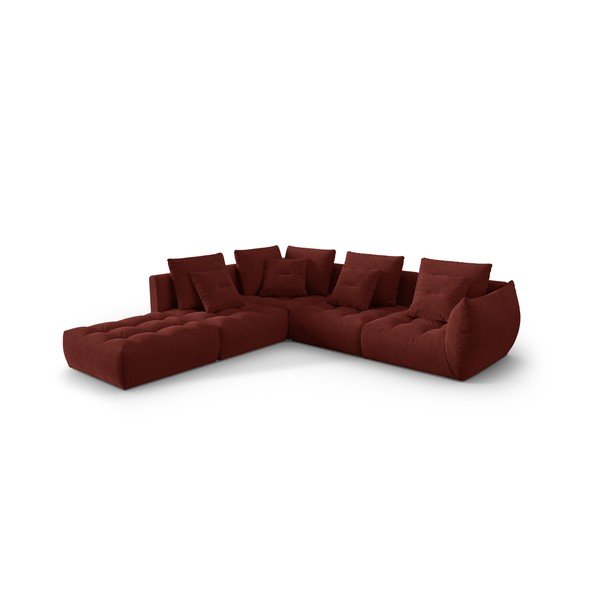 Sarkans stūra dīvāns (ar kreiso stūri/L veida) Bloom – Micadoni Home-image-2