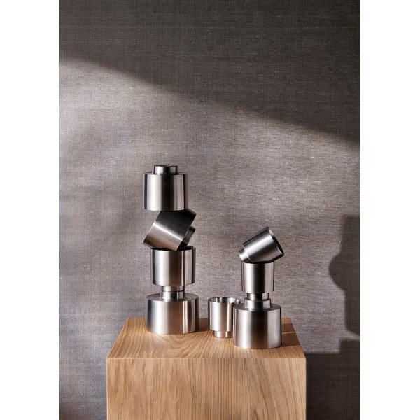 Sudraba krāsas nerūsējošā tērauda tasītes (2 gab.) ar dubultsienu Makoto Steel – Blomus-image-3