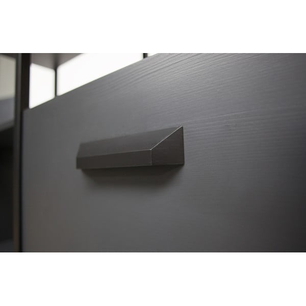 Melns koka plaukts ar 4 atvilktnēm BePureHome-image-1