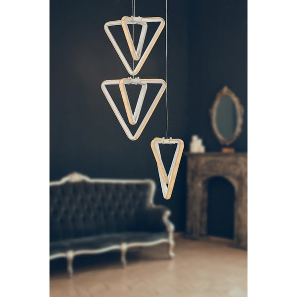 Balta metāla LED piekaramā lampa ø 20 cm Baris – Squid Lighting-image-1