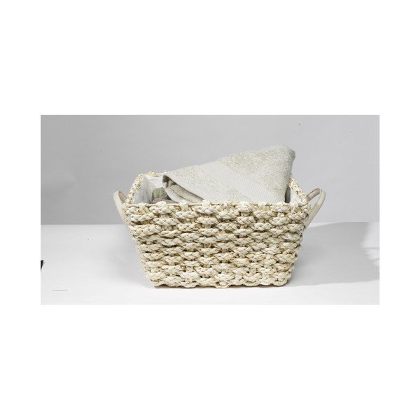 Bēšs kukurūzas lapu grozs Compactor Mala, platums 27,5 cm