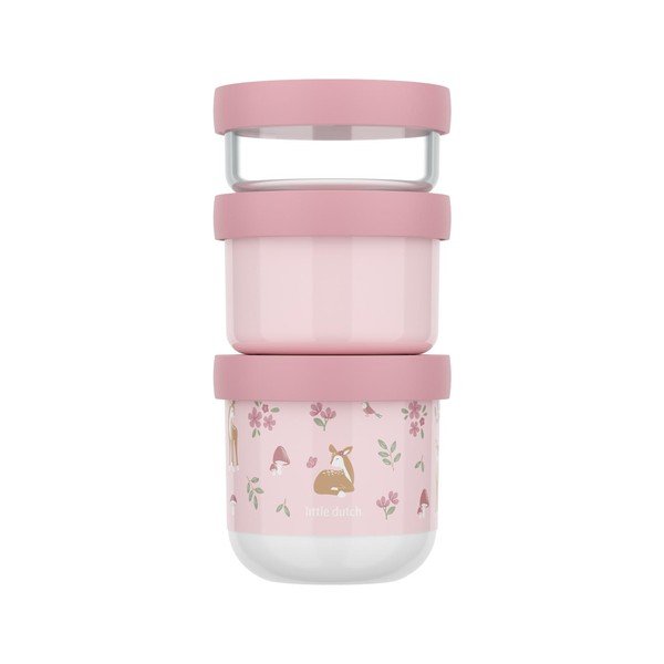 Gaiši rozā plastmasas bērnu pusdienu kārbas (3 gab.) Fairy Garden – Mepal-image-3