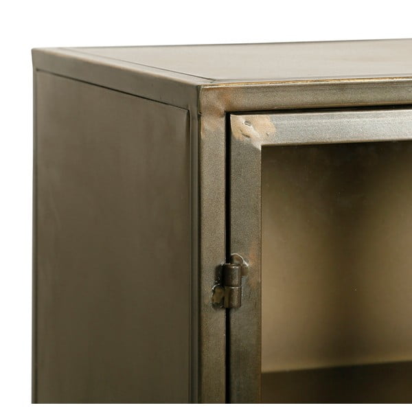 Metāla vitrīna zelta krāsā 123,5x91,5 cm Dagenham – Côté Table-image-4