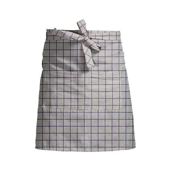 Pelēks rūtains priekšauts ar linu Really Nice Things Delantal Simple Squares