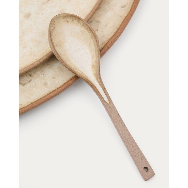 Bēši servēšanas keramikas šķīvji (3 gab.) Zunel – Kave Home-image-4