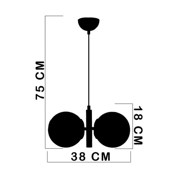 Balta/zelta krāsas piekaramā lampa ar stikla abažūru ø 15 cm Monera – Squid Lighting-image-2