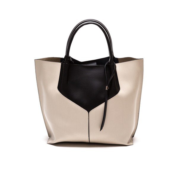 Ādas rokassoma Anna Luchini 86 Nero Beige Beige