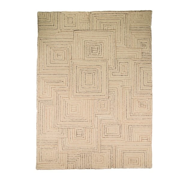 Vilnas paklājs Maze 80x150 cm, bēšs