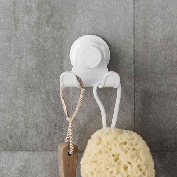 Balts pārstrādātas plastmasas pašturošs āķis Flex Adhesive – Umbra-image-2