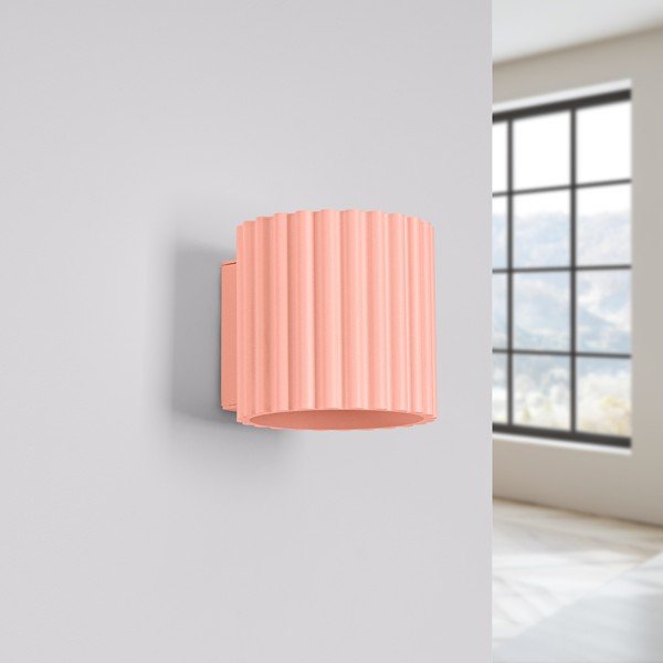 Persiku oranža sienas lampa ø 10 cm Zora – Sollux-image-2