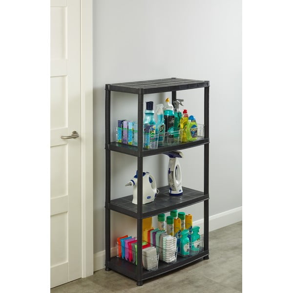 Melns plastmasas darbnīcas plaukts 61x130 cm – Addis-image-1