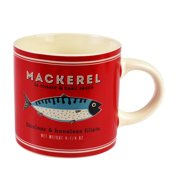 Sarkana/krēmkrāsas keramikas krūze 350 ml Fish – Rex London-image-2