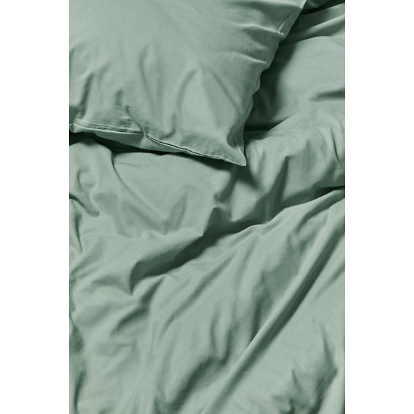 Zaļa vienguļamā gultasveļa no mīkstinātas kokvilnas Bonami Selection, 140 x 200 cm-image-1