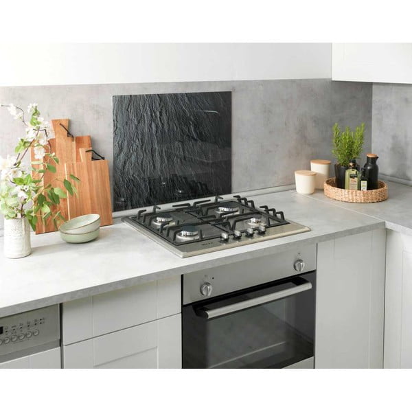 Stikla sienas aizsargplāksne plītij Wenko Slate, 60 x 50 cm-image-1