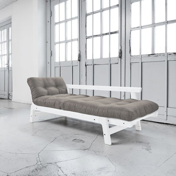Dīvāns gulta Karup Step White/Granite Grey-image-2