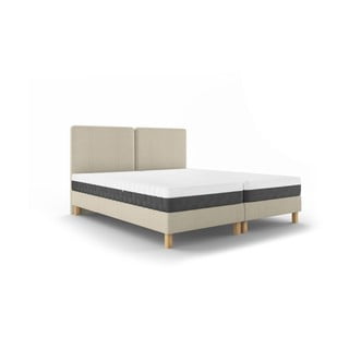 Bēša divguļamā gulta Mazzini Beds Lotus, 180 x 200 cm