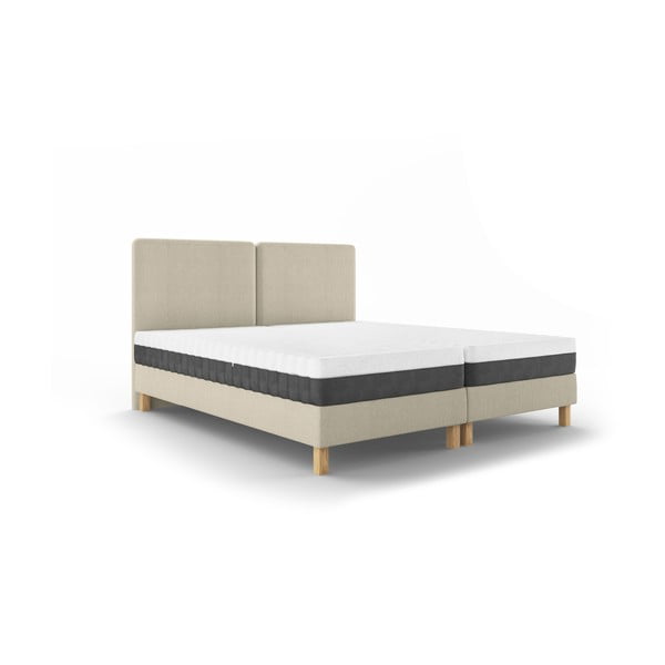 Bēša divguļamā gulta Mazzini Beds Lotus, 140 x 200 cm