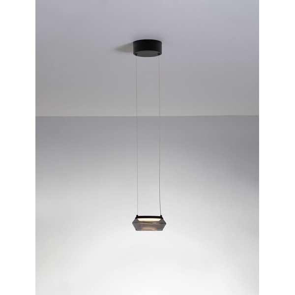 Matēti melna stikla LED piekaramā lampa ø 14 cm Jailyn – Nova Luce-image-4