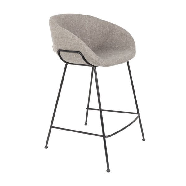 2 pelēku bāra krēslu komplekts Zuiver Feston, sēdekļa augstums 65 cm