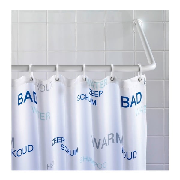 Balts universāls stūra stienis dušas aizkaram Wenko White, ø 2 cm-image-2