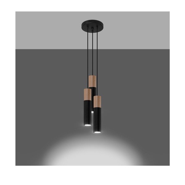 Melna piekaramā lampa ø 6 cm Paul – Sollux-image-2