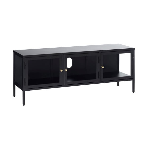 Melns metāla TV galds 132x52 cm Carmel – Unique Furniture-image-2