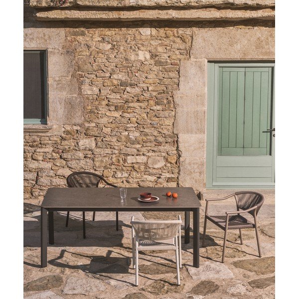 Dārza ēdamgalds ar akmens galda virsmu 80x140 cm Anafi – Kave Home-image-3