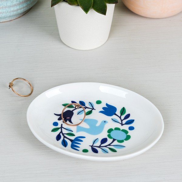 Rex London Folk Dove Blueberry juvelierizstrādājumu plate, 22 cm gara-image-1