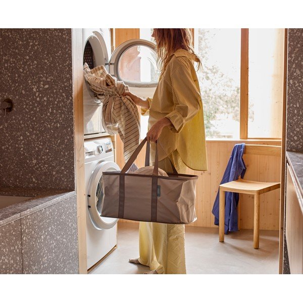 Pelēks tekstila salokāms veļas grozs 35 l Duo – Joseph Joseph-image-2