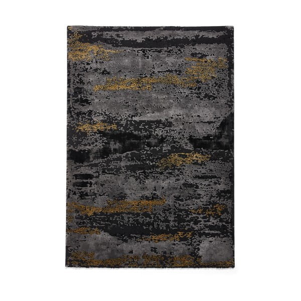 Melns/zelta krāsas paklājs 170x120 cm Craft – Think Rugs