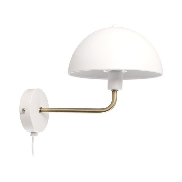 Sienas lampa baltā un zelta krāsā Leitmotiv Bonnet, augstums 25 cm