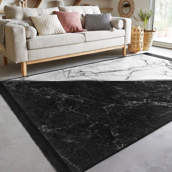 Balts/melns paklājs 80x150 cm – Mila Home-image-3