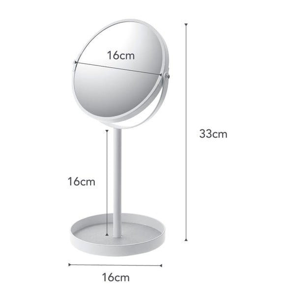 Kosmētikas spogulis ø 17,5 cm Tower – YAMAZAKI-image-4