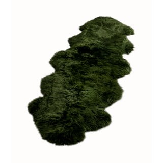 Zaļš aitādas paklājs Native Natural Double, 60 x 240 cm