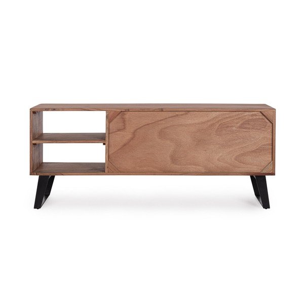 Dabīga toņa akācijas masīvkoka TV galdiņš 145x60x40 cm Isar – Bizzotto-image-3